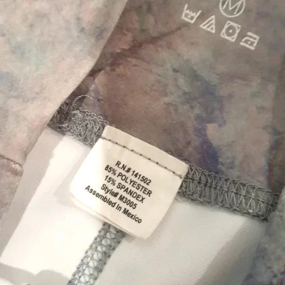 Evolution and Creation Size 10 approx Floral Jogger Leggings Grey Pink - Picture 6 of 6